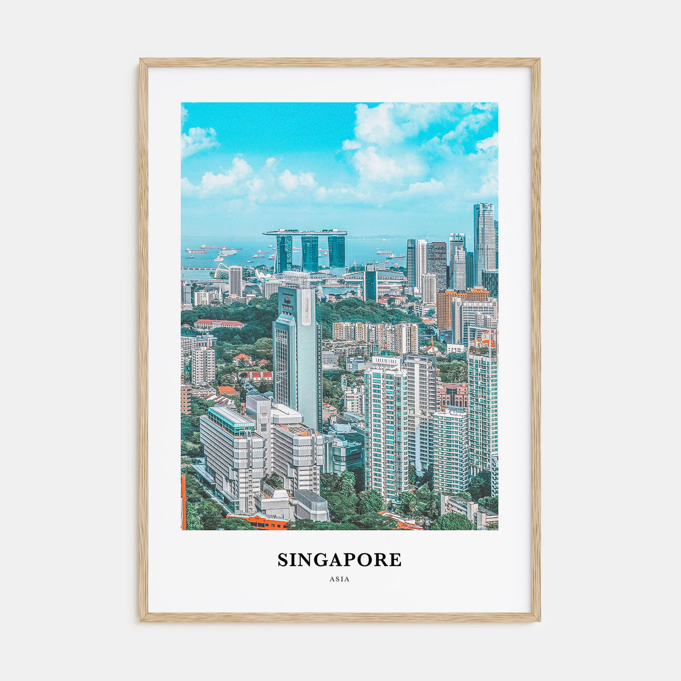 Singapore Portrait Color Poster