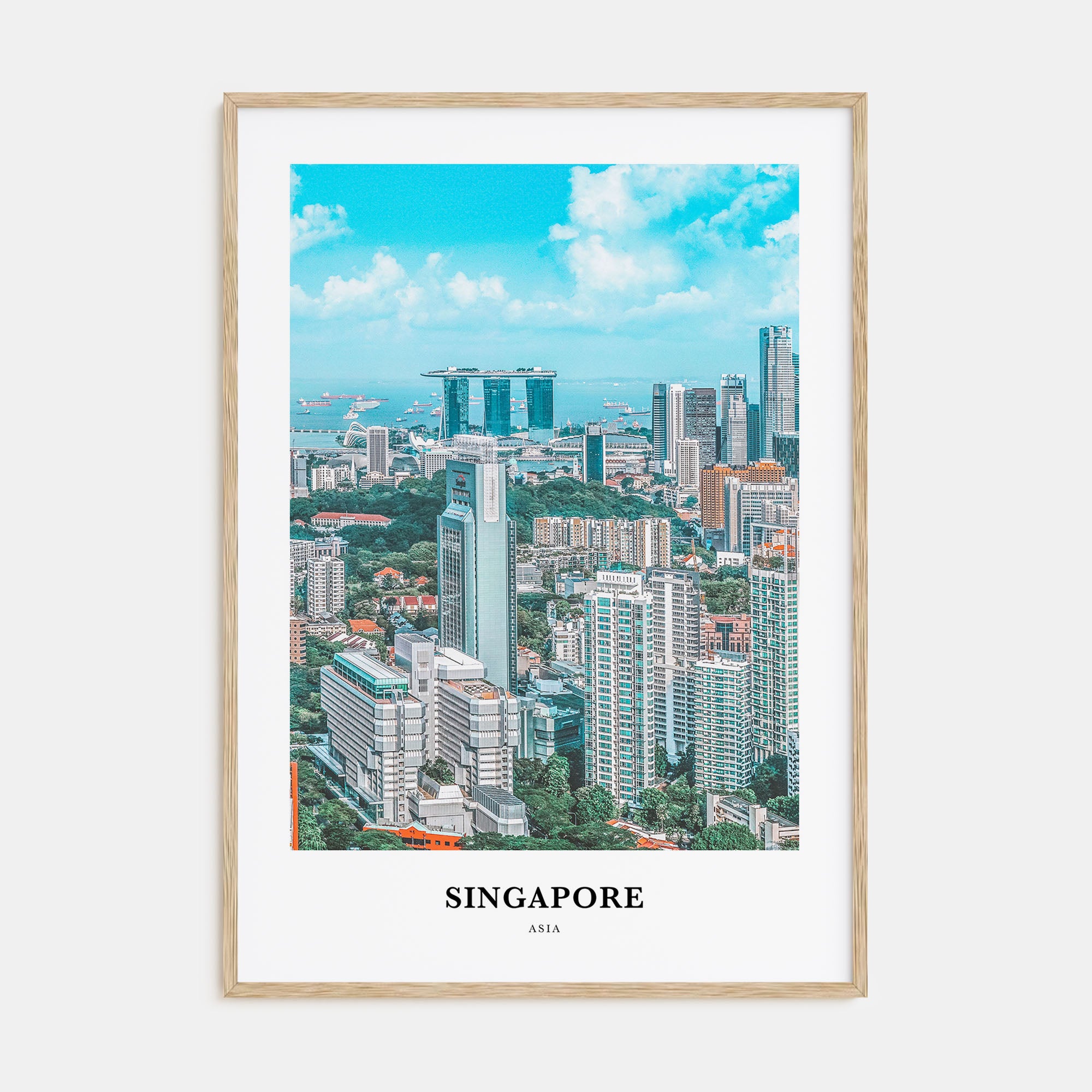 Singapore Portrait Color Poster