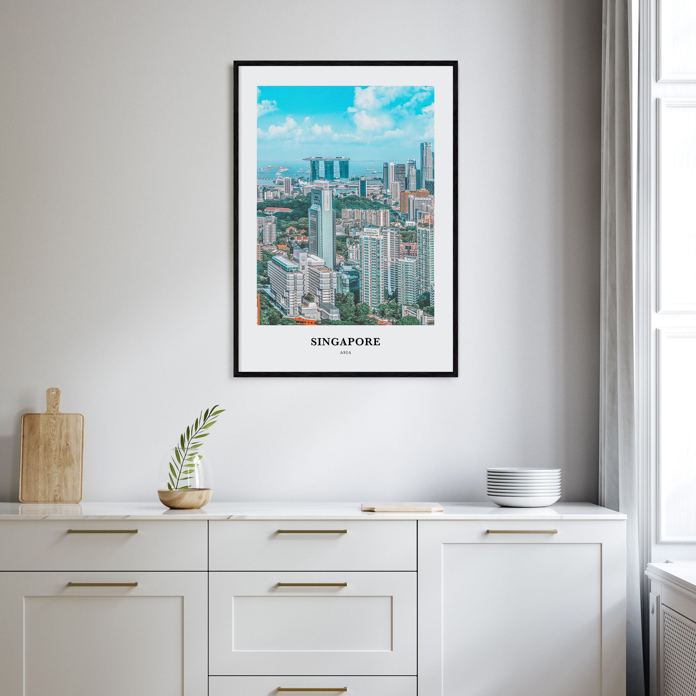 Singapore Portrait Color Poster