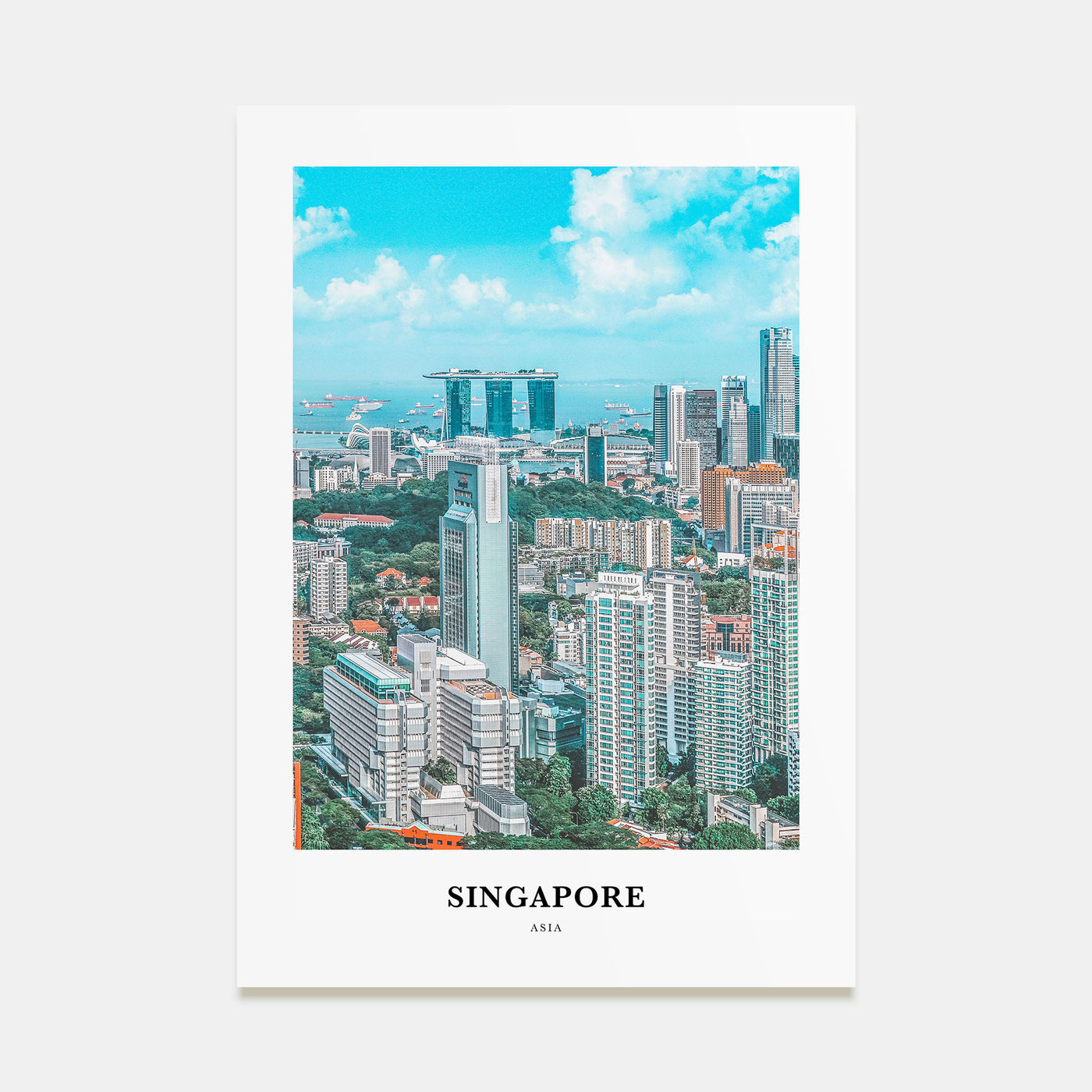 Singapore Portrait Color Poster