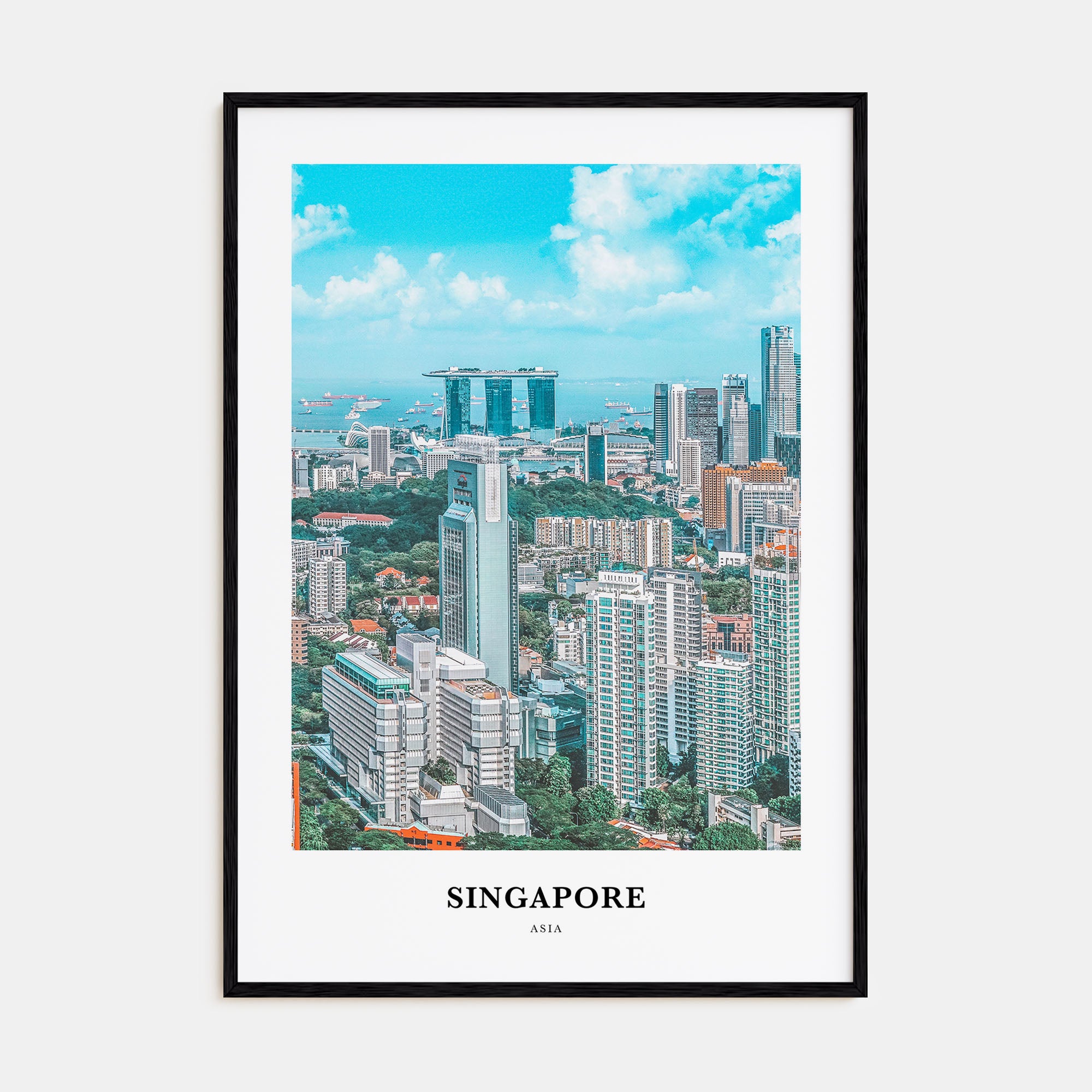 Singapore Portrait Color Poster