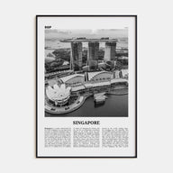 Singapore Travel B&W No 3 Poster