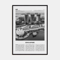 Singapore Travel B&W No 3 Poster