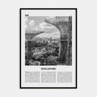 Singapore Travel B&W No 4 Poster