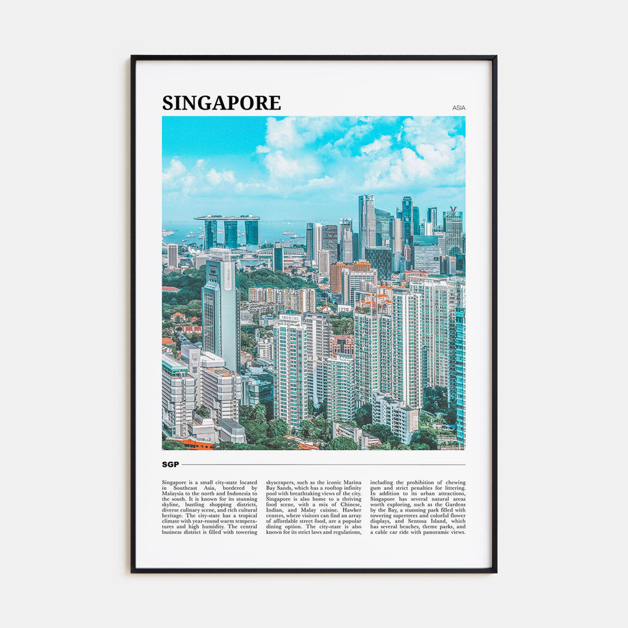Singapore Travel Color Poster