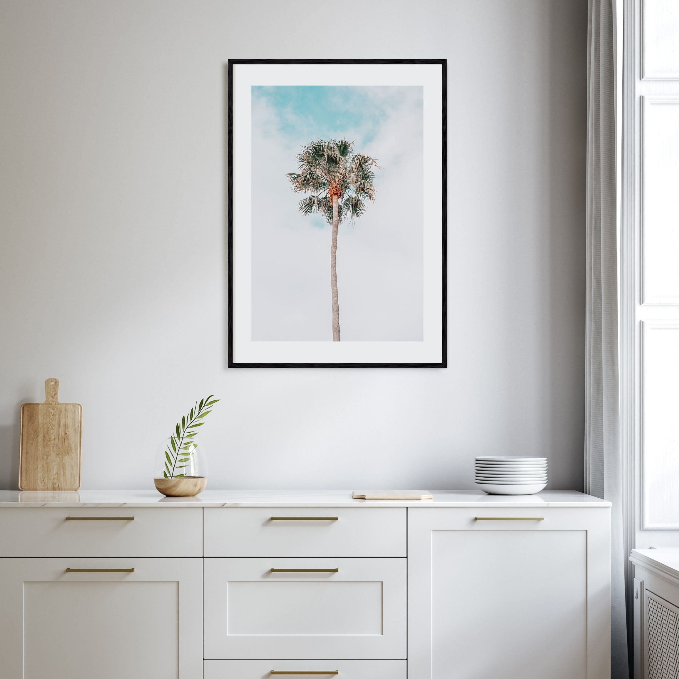 Single Palm Tree Photo Color Poster