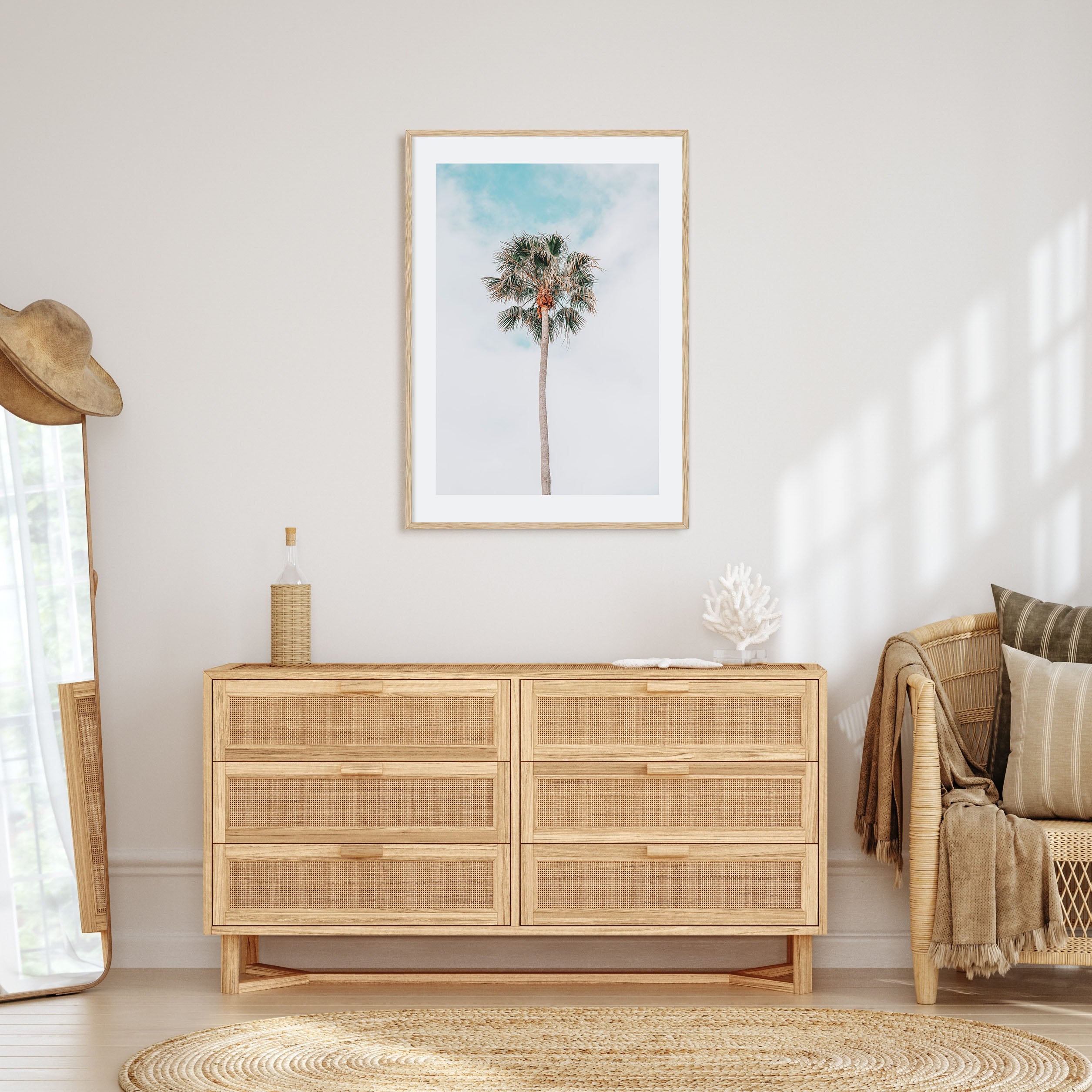 Single Palm Tree Photo Color Poster