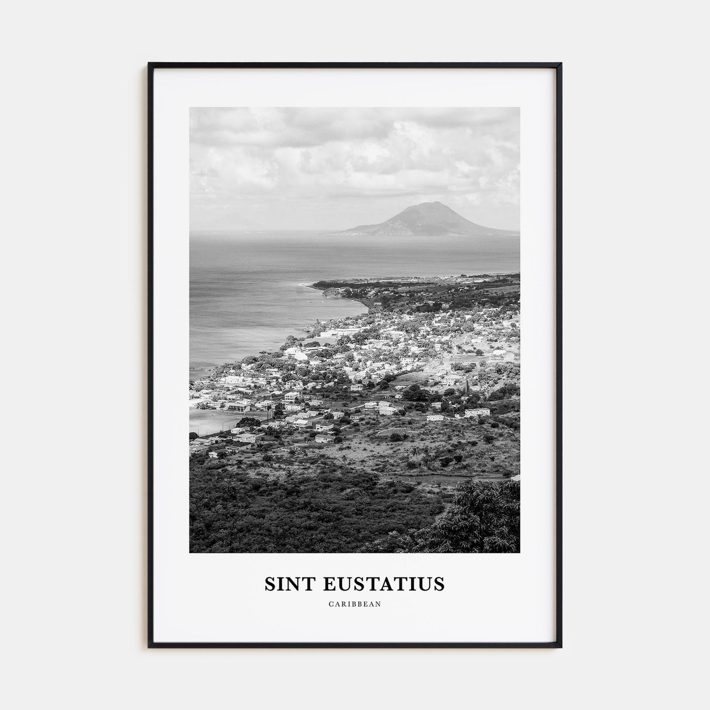 Sint Eustatius Portrait B&W Poster