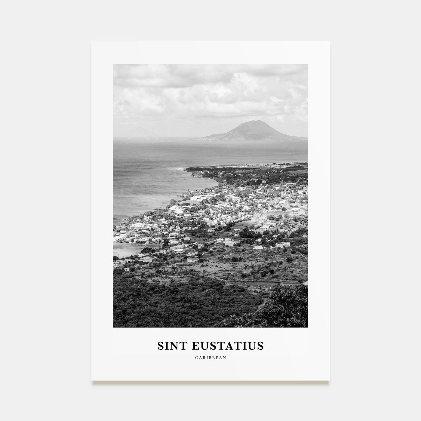 Sint Eustatius Portrait B&W Poster