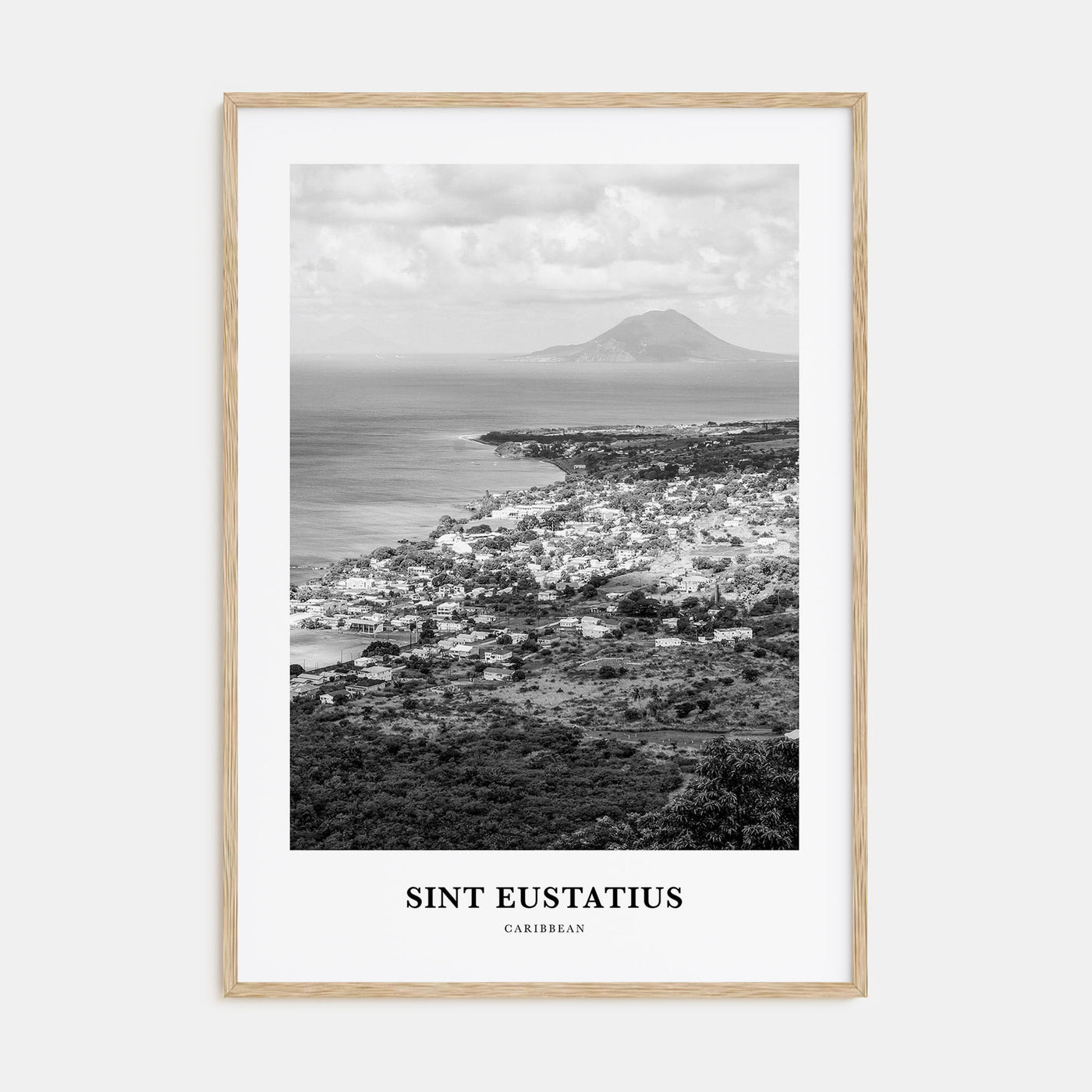 Sint Eustatius Portrait B&W Poster
