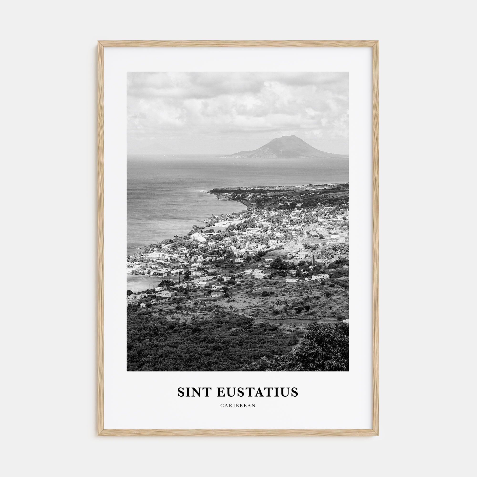 Sint Eustatius Portrait B&W Poster