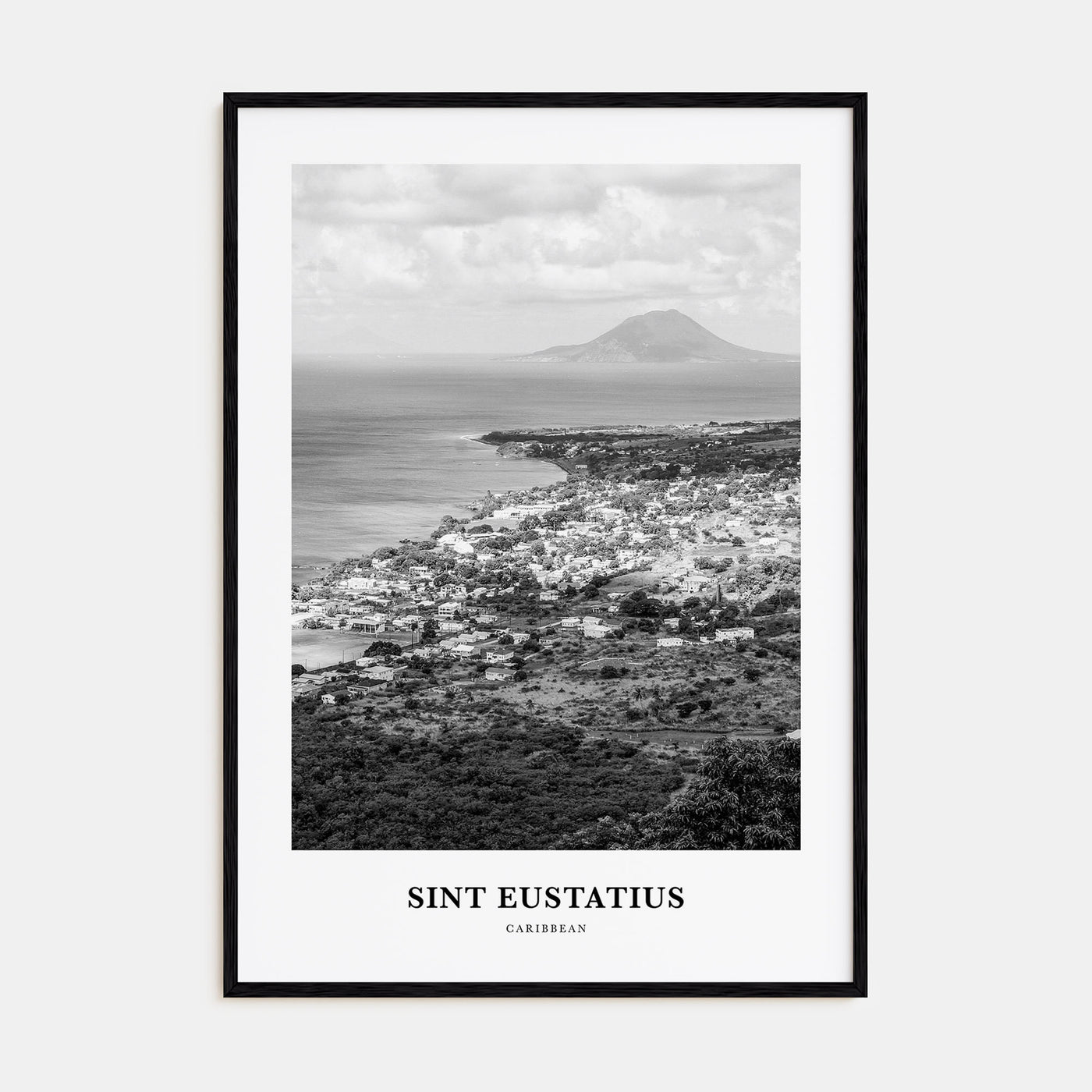 Sint Eustatius Portrait B&W Poster