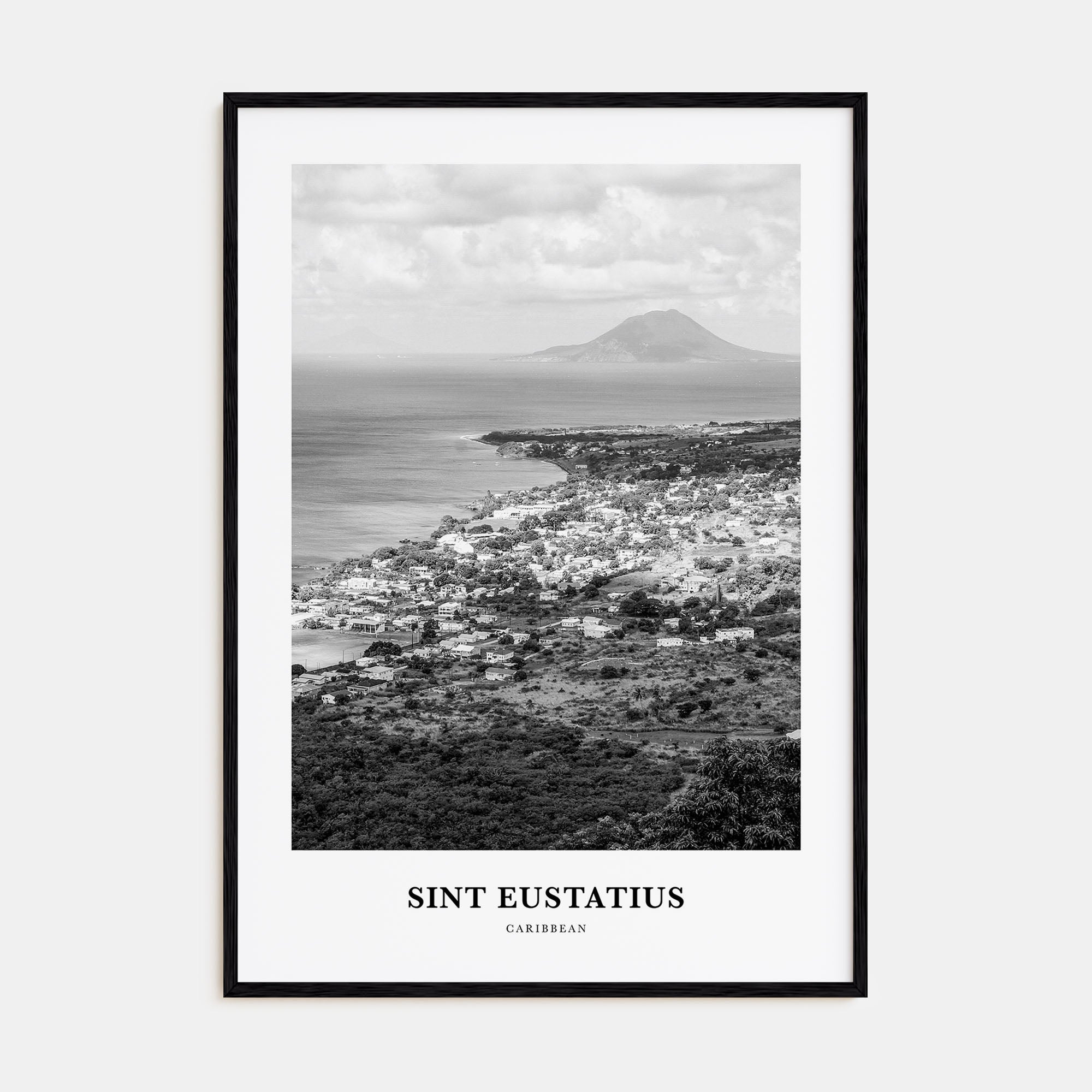 Sint Eustatius Portrait B&W Poster