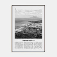 Sint Eustatius Travel B&W Poster