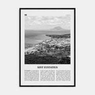 Sint Eustatius Travel B&W Poster