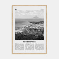 Sint Eustatius Travel B&W Poster