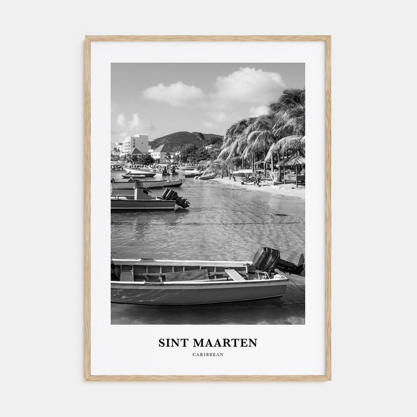 Sint Maarten Portrait B&W No 1 Poster