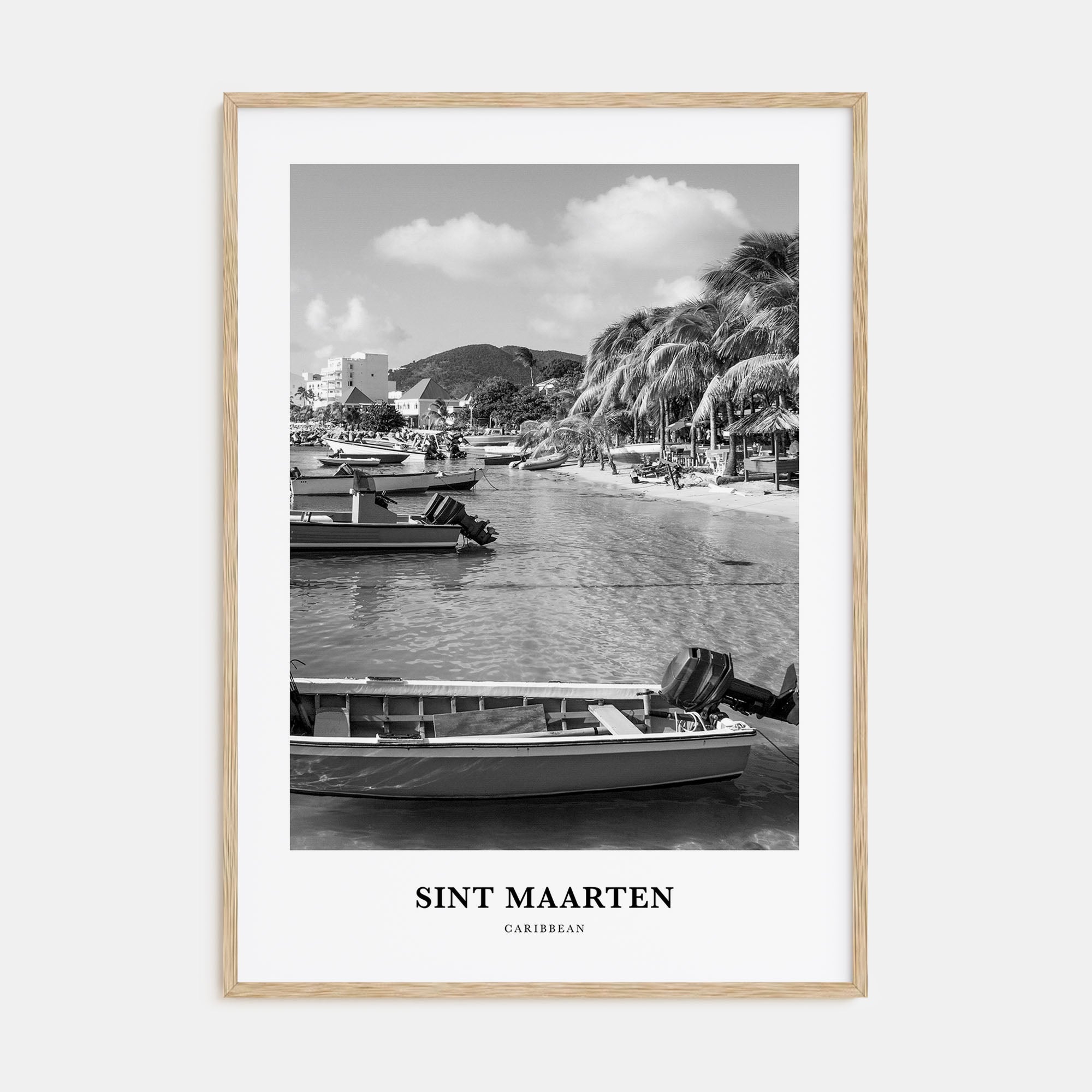 Sint Maarten Portrait B&W No 1 Poster