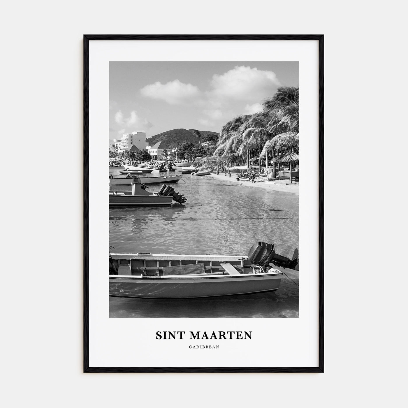 Sint Maarten Portrait B&W No 1 Poster