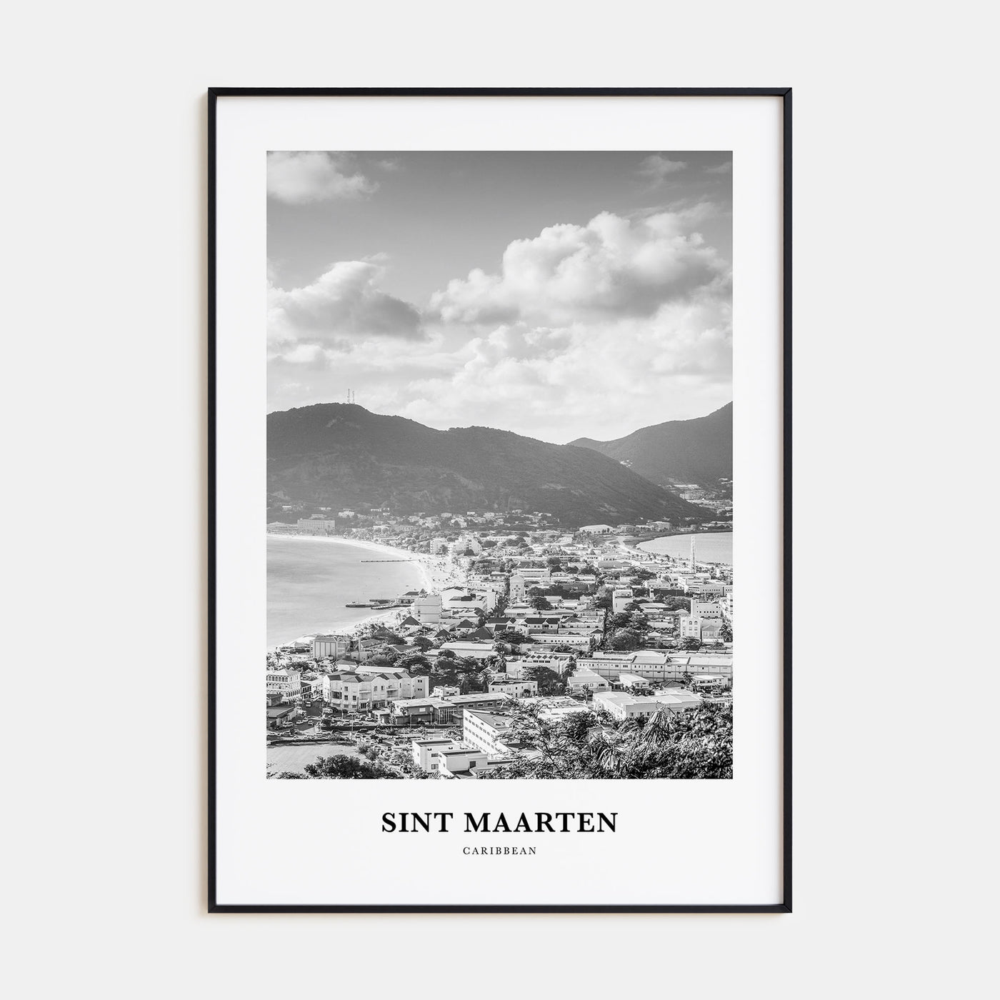 Sint Maarten Portrait B&W No 2 Poster