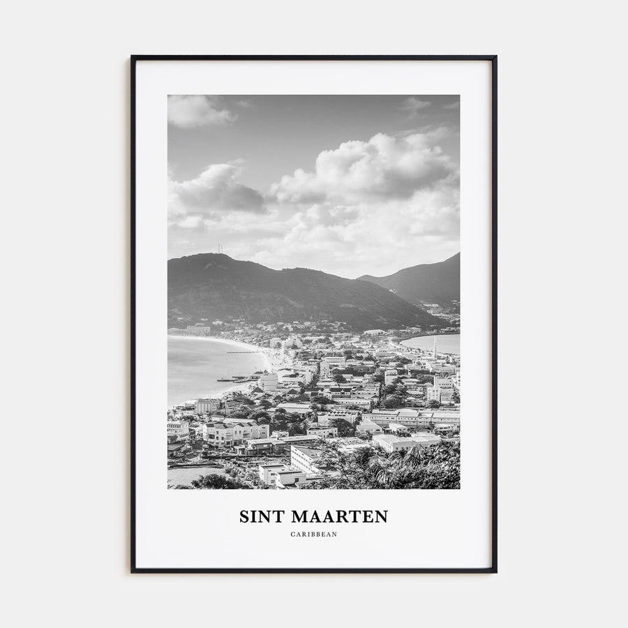 Sint Maarten Portrait B&W No 2 Poster