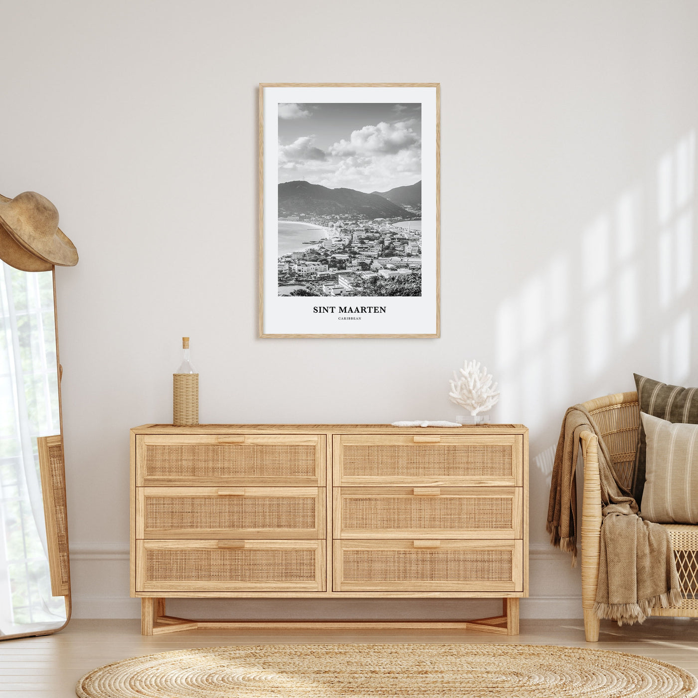 Sint Maarten Portrait B&W No 2 Poster