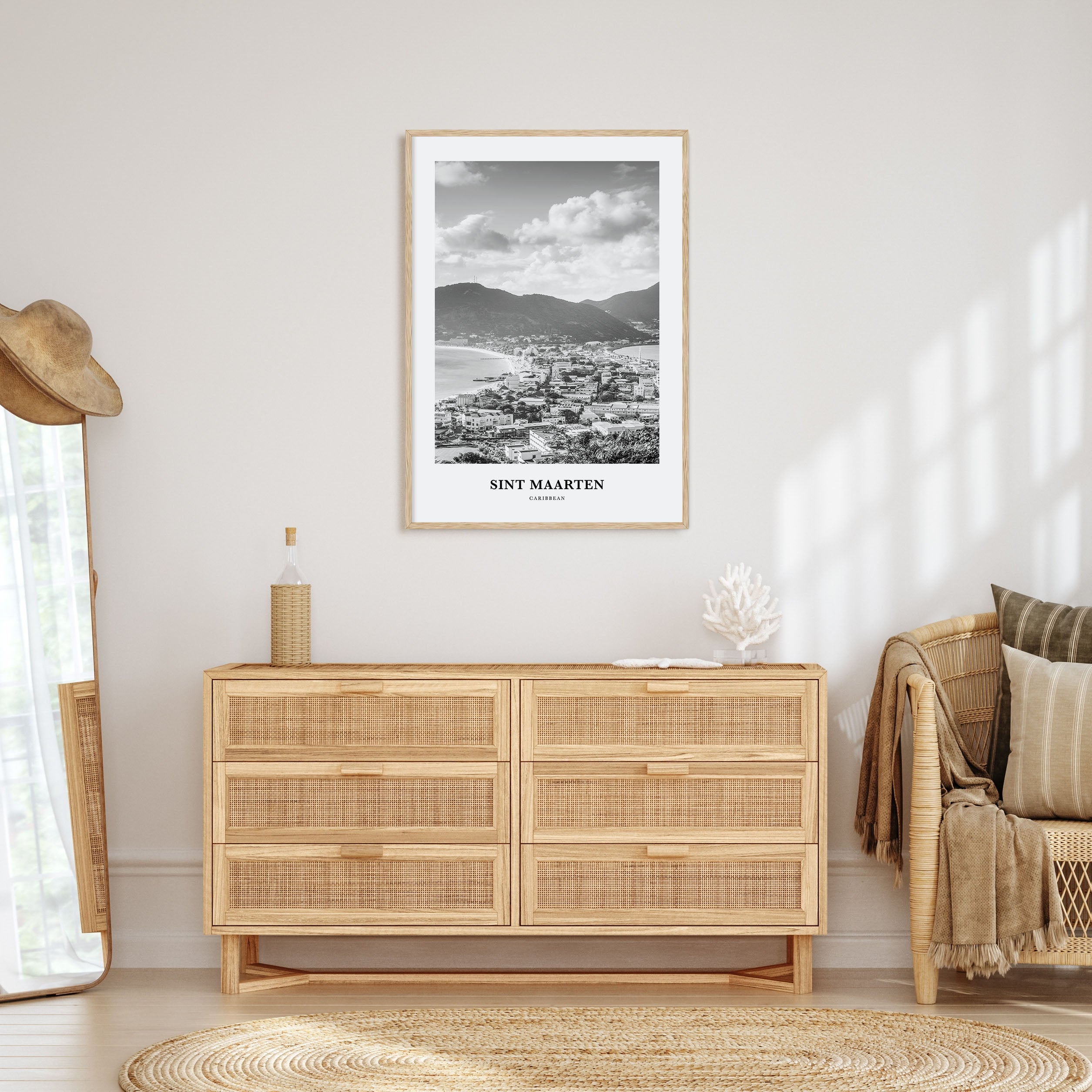 Sint Maarten Portrait B&W No 2 Poster