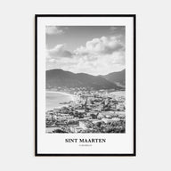 Sint Maarten Portrait B&W No 2 Poster