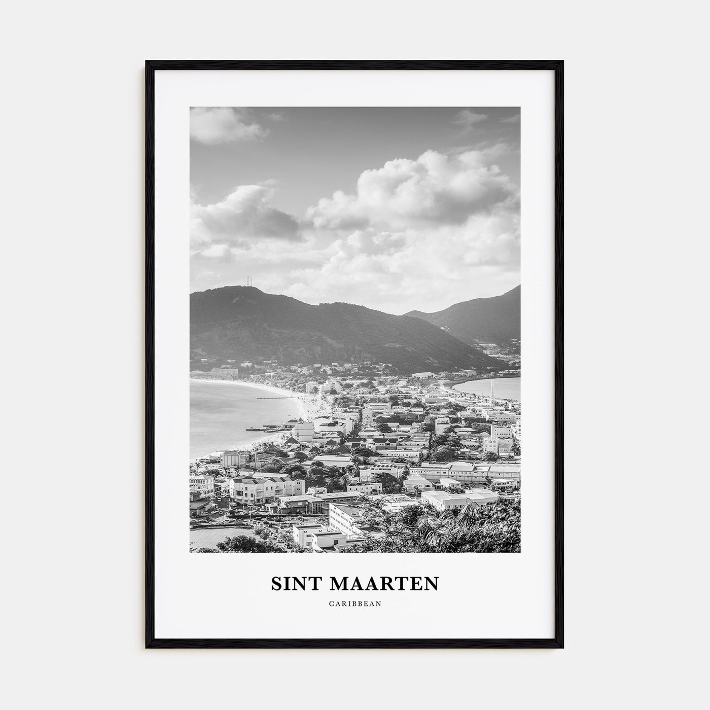 Sint Maarten Portrait B&W No 2 Poster