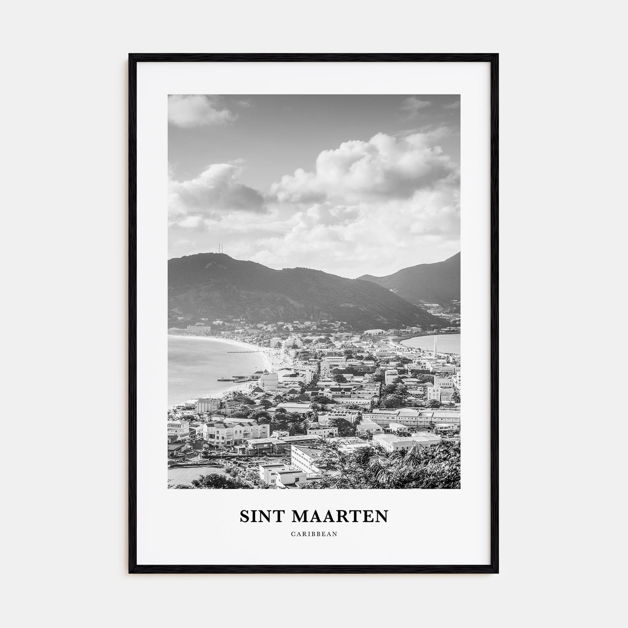 Sint Maarten Portrait B&W No 2 Poster