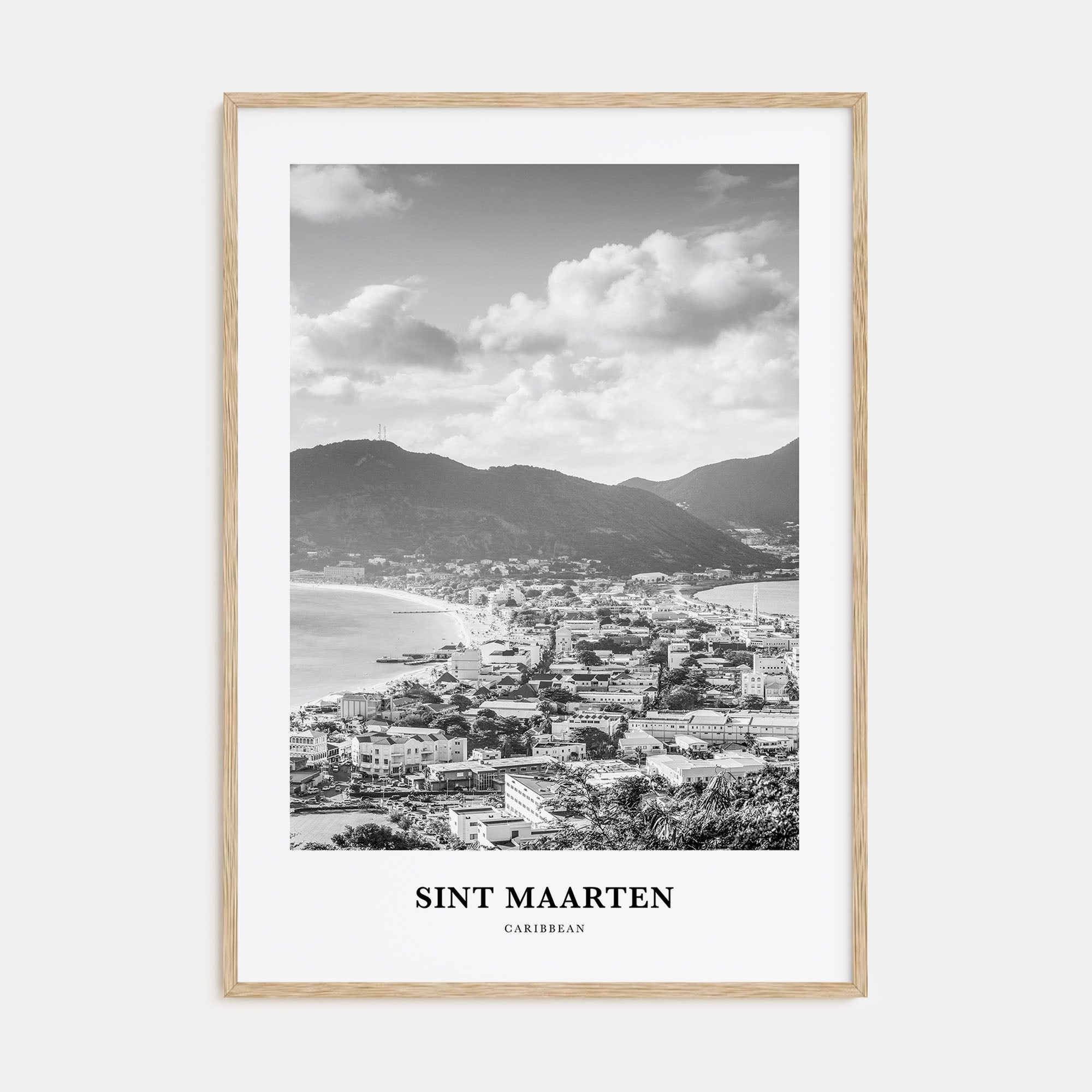 Sint Maarten Portrait B&W No 2 Poster