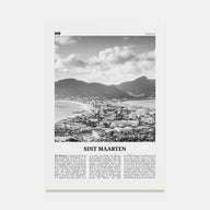 Sint Maarten Travel B&W No 1 Poster