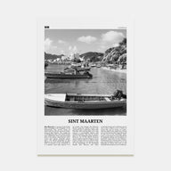 Sint Maarten Travel B&W No 2 Poster