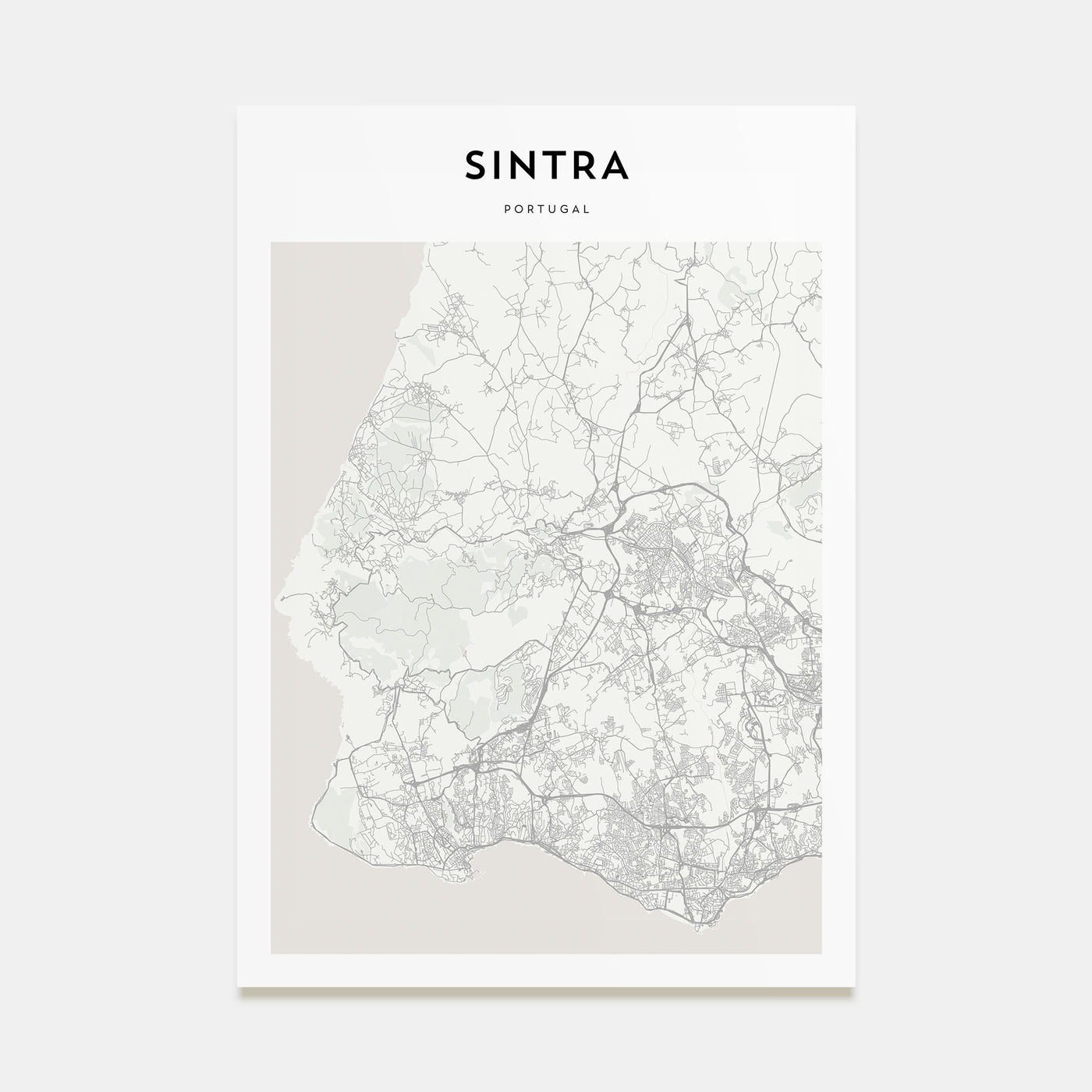 Sintra Map Portrait Poster
