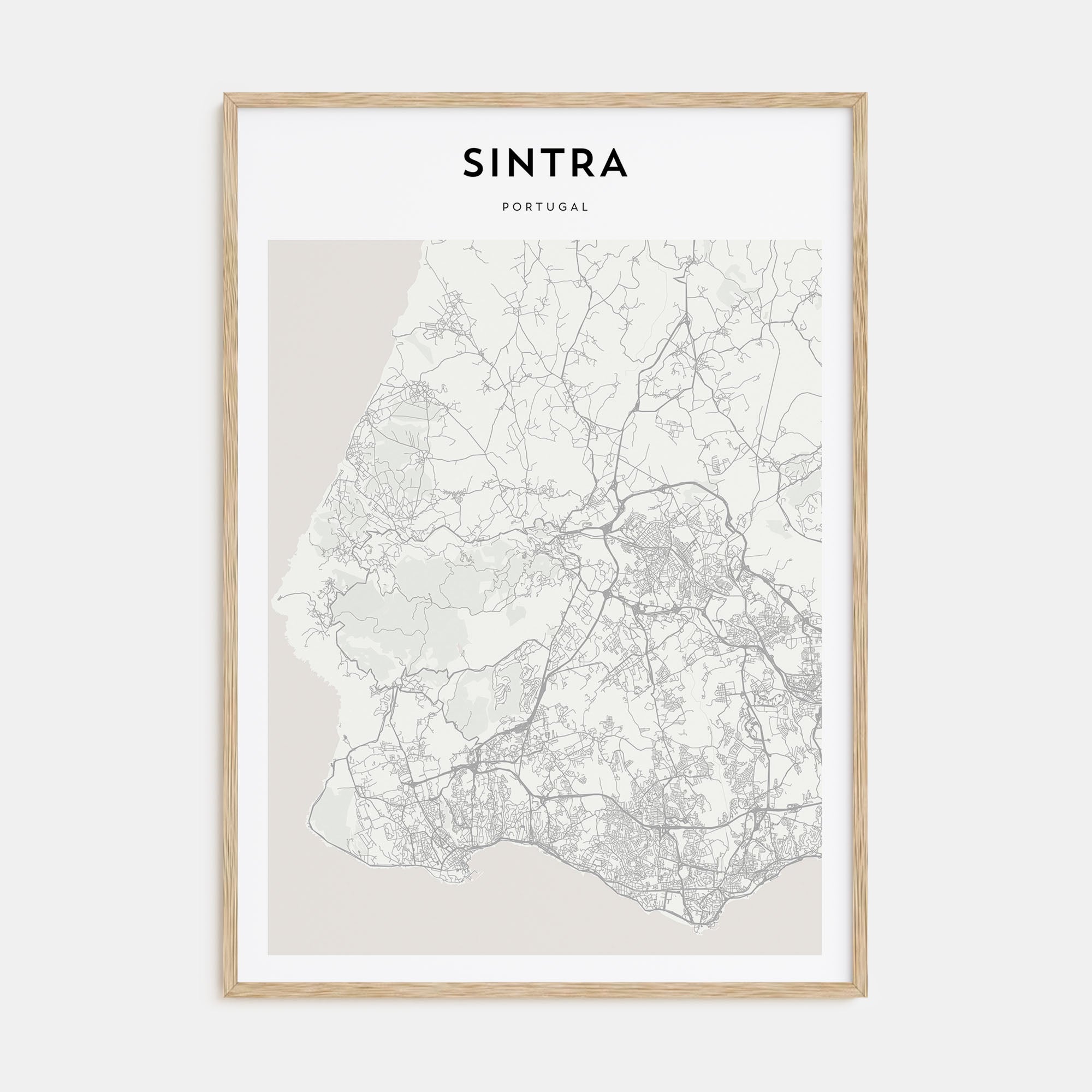 Sintra Map Portrait Poster