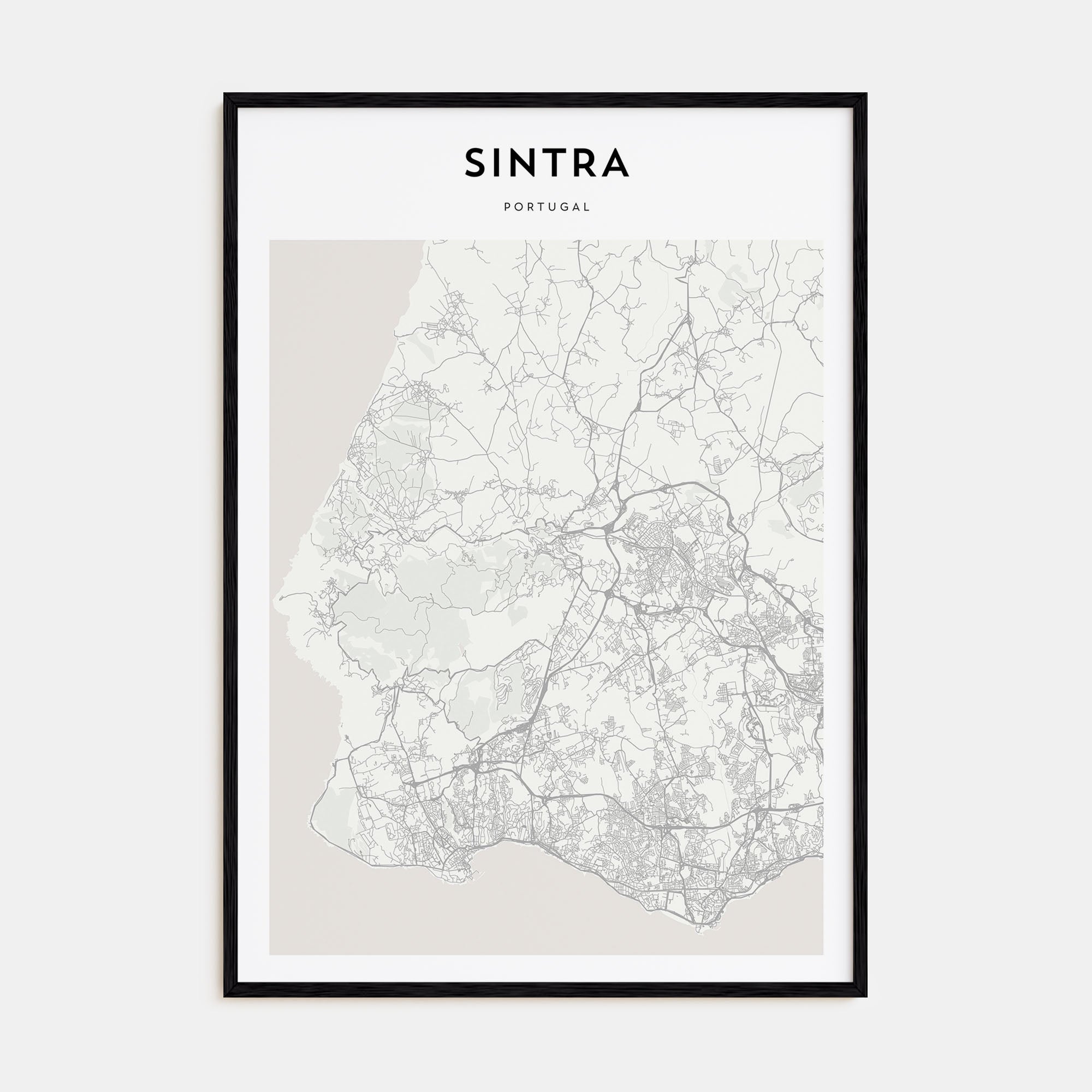 Sintra Map Portrait Poster