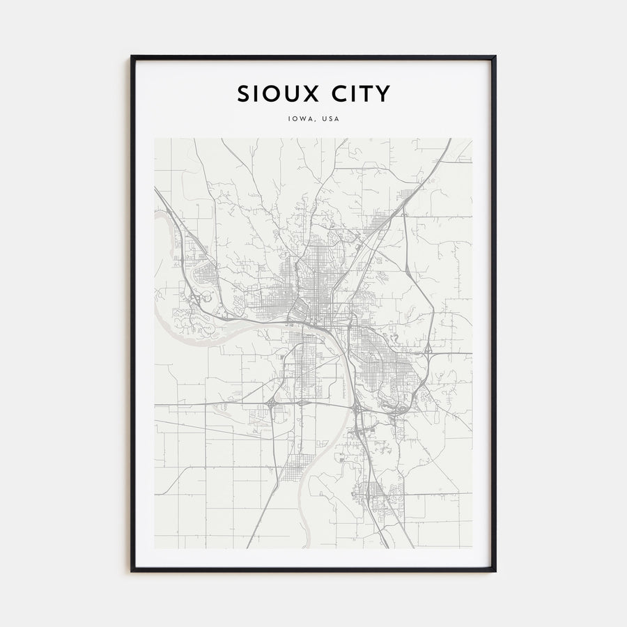 Sioux City Map Portrait Poster