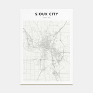 Sioux City Map Portrait Poster