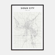 Sioux City Map Portrait Poster