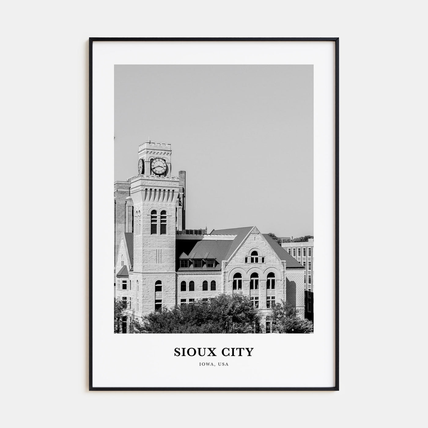 Sioux City Portrait B&W Poster