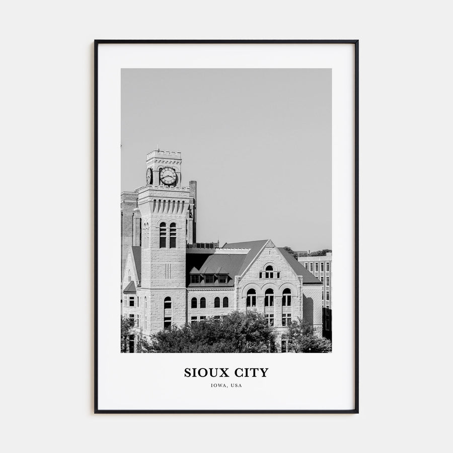 Sioux City Portrait B&W Poster
