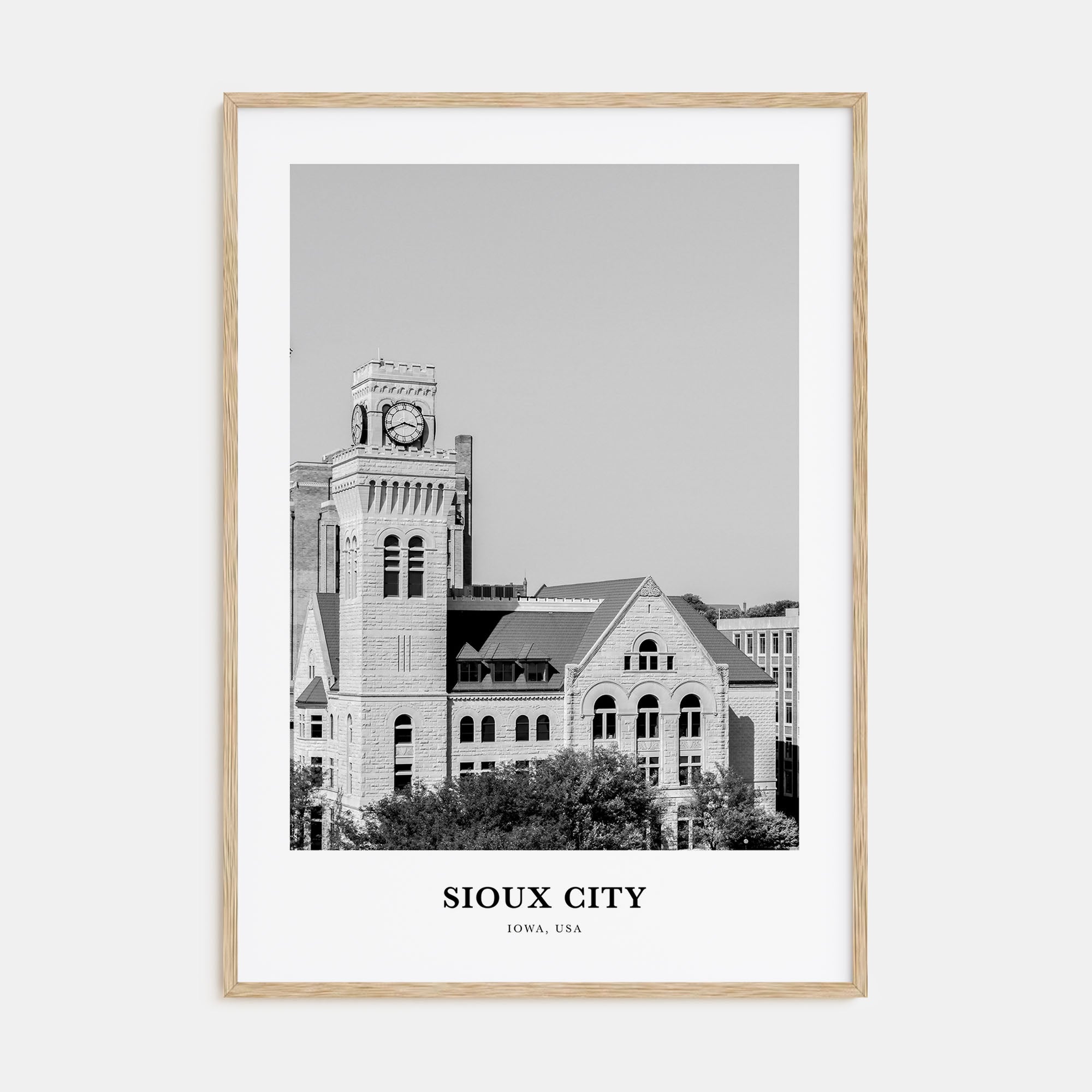 Sioux City Portrait B&W Poster