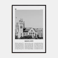 Sioux City Travel B&W Poster