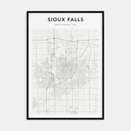 Sioux Falls Map Portrait Poster