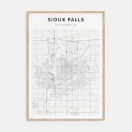 Sioux Falls Map Portrait Poster