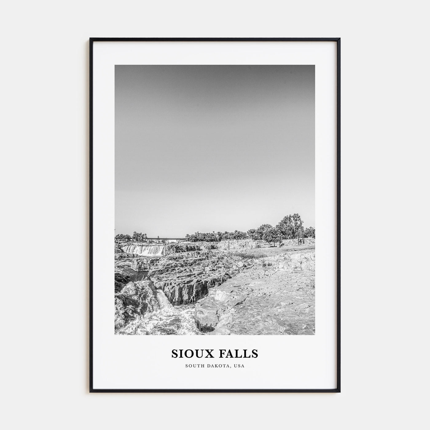 Sioux Falls Portrait B&W Poster