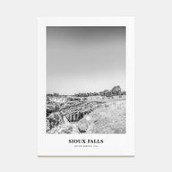 Sioux Falls Portrait B&W Poster