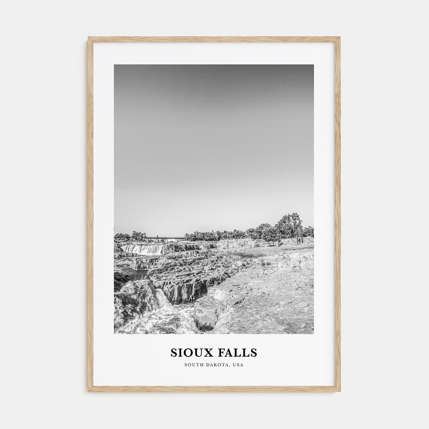 Sioux Falls Portrait B&W Poster