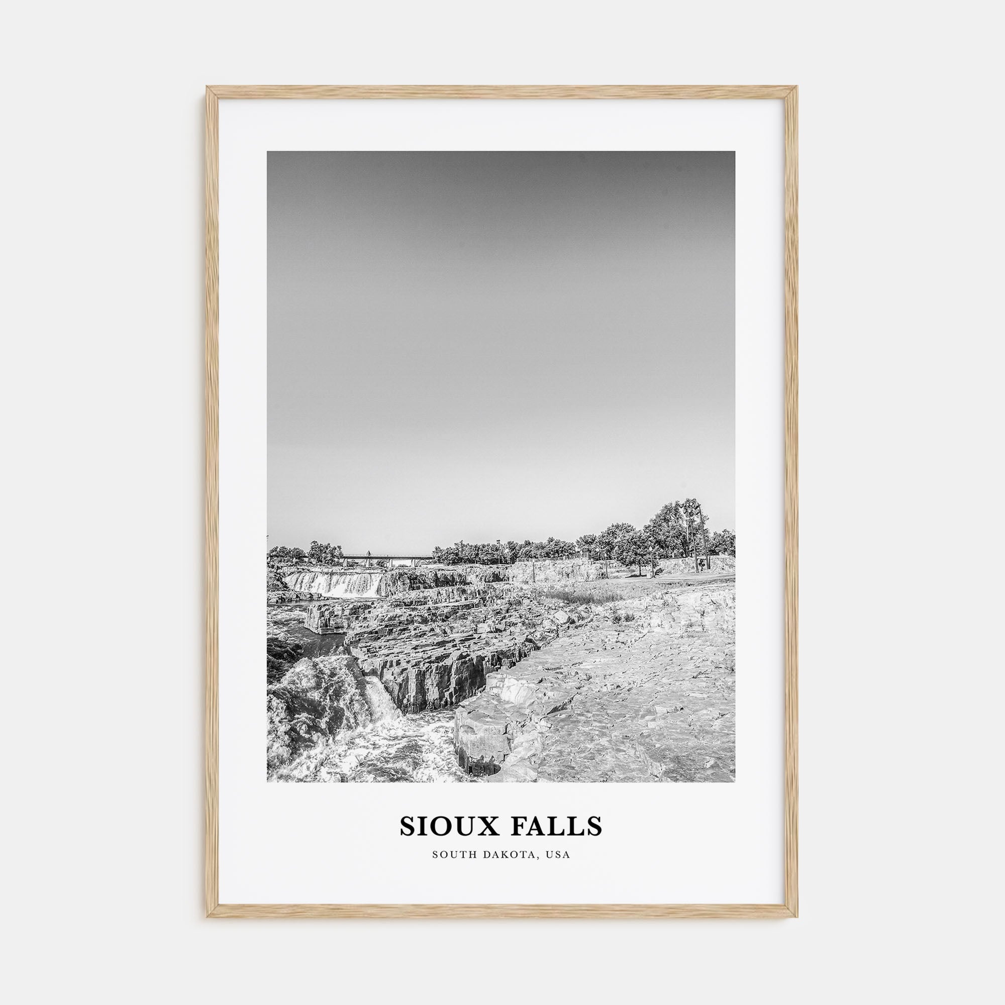 Sioux Falls Portrait B&W Poster