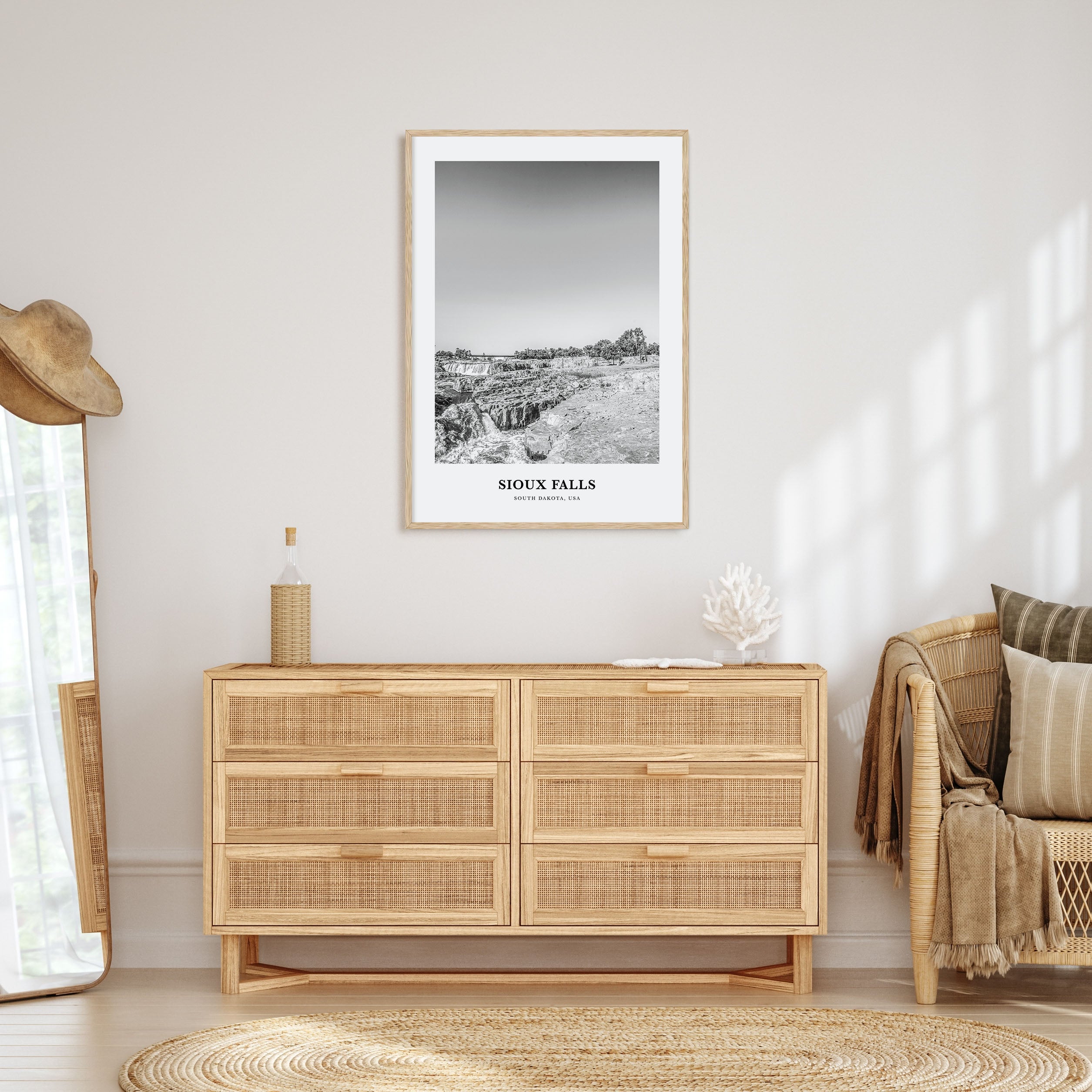 Sioux Falls Portrait B&W Poster